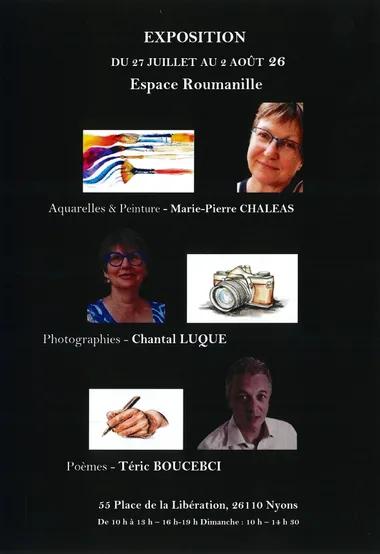 Exposition de Marie-Pierre Chaléas, Chantal Luque et Téric Boucebci