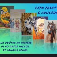 Exposition de peintures - Palette et couleurs
