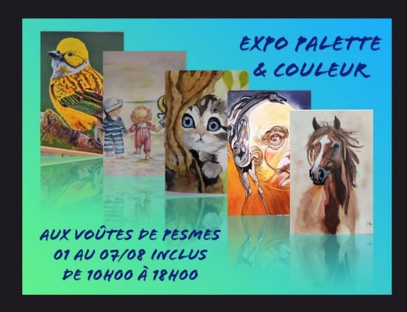 Exposition de peintures - Palette et couleurs