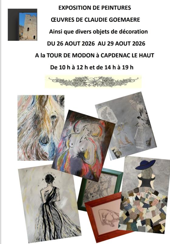 Exposition de peintures de Claudie Goemaere à Capdenac le haut
