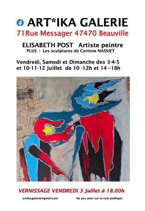 Exposition des oeuvres de Elisabeth Post et Corinne Nassiet
