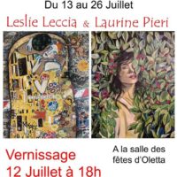 Exposition des oeuvres de Leslie Leccia et Laurine Pieri - Salle des fêtes - Oletta