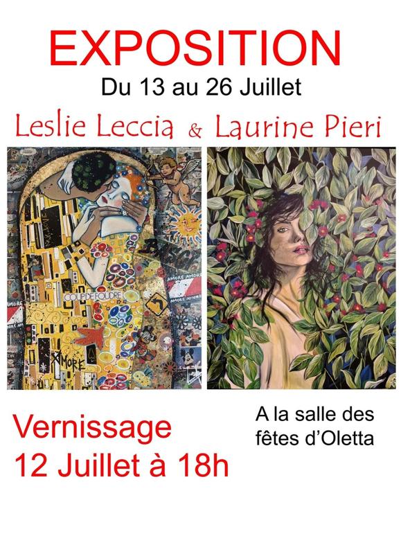 Exposition des oeuvres de Leslie Leccia et Laurine Pieri - Salle des fêtes - Oletta