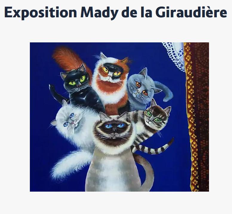 Exposition et Vente des oeuvres de Mady de la Giraudière