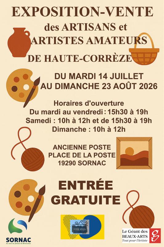 Exposition - vente des artistes amateurs et créateurs de Haute Corrèze