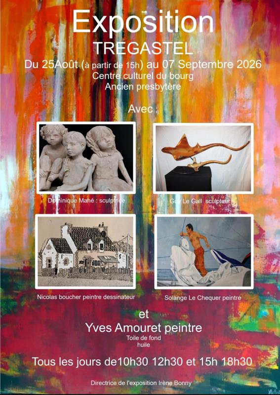 Collectif de cinq artistes - Peintures et sculptures