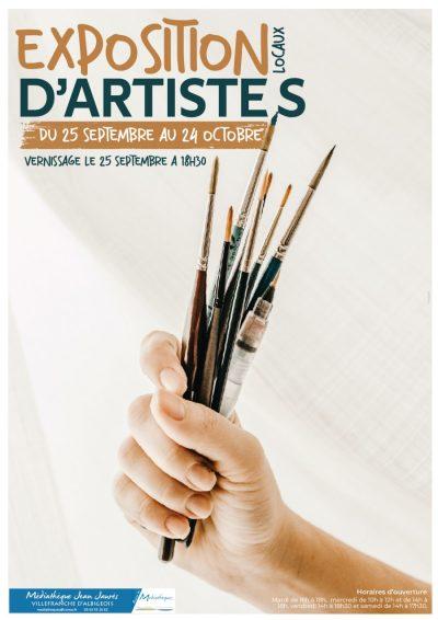 Exposition d’artistes locaux à la médiathèque