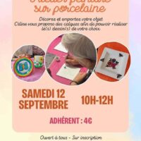 Atelier peinture sur porcelaine