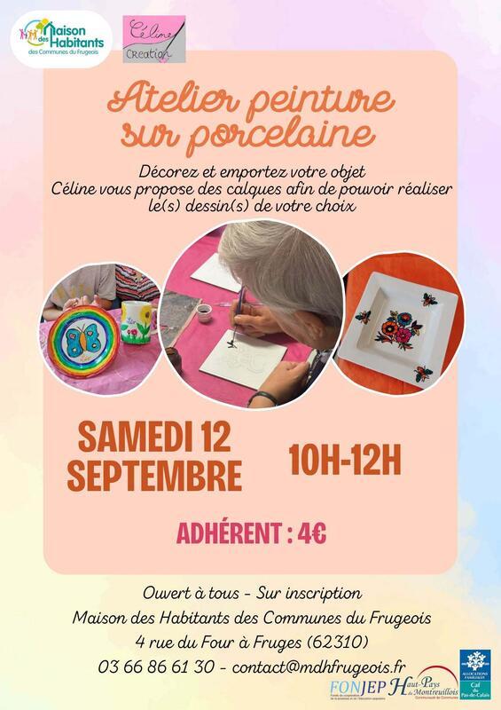 Atelier peinture sur porcelaine
