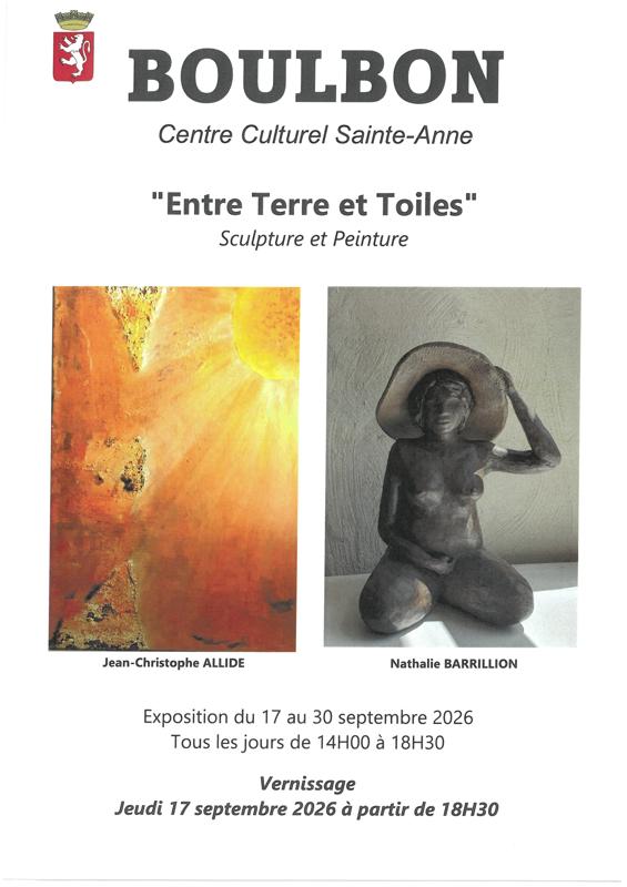 Exposition "Entre Terre et Toiles" de Jean-Christophe Allide et Nathalie Barrillion