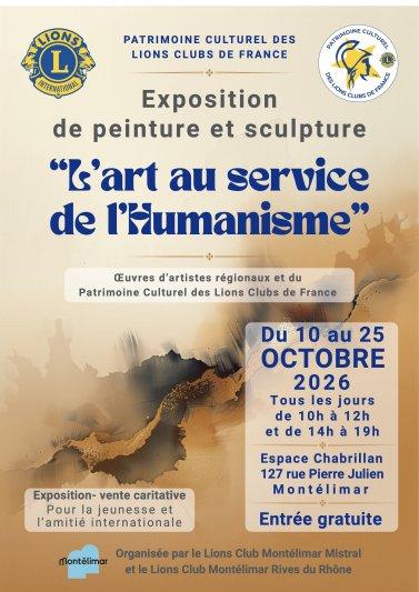 Exposition L'art au service de l'Humanisme - Lions Club Montélimar Mistral