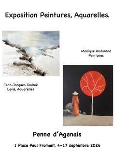 Exposition : Peinture aquarel de J.J Toulme et M Andurand