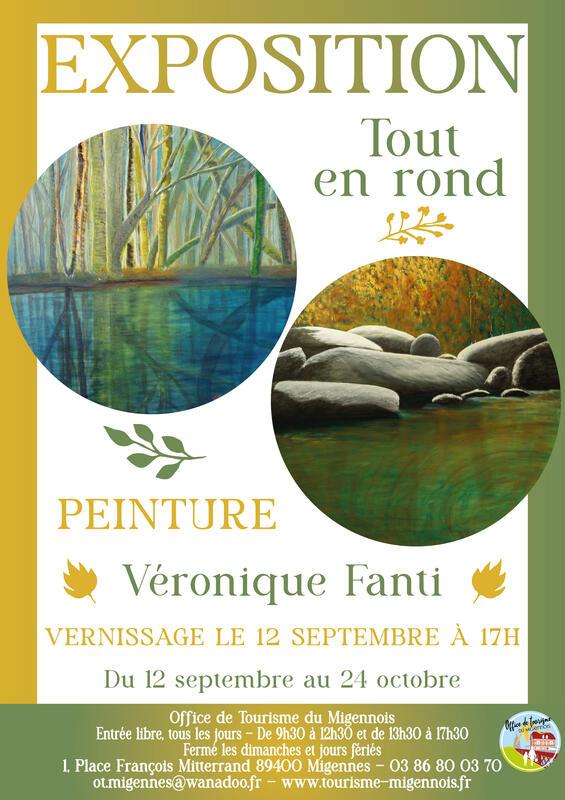 Exposition - Tout en Rond - Peinture sur Tondo - Véronique Fanti