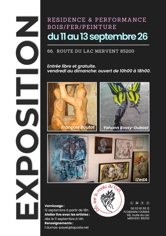 Exposition et performance bois / fer / peinture