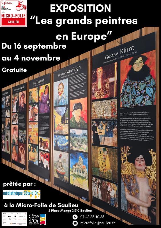 Exposition " les grands peintres en Europe" à la Micro-Folie de Saulieu