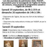 Journées du Patrimoine 2026 à l’église de Limours – Association de Sauvegarde de l’église – ASESPL
