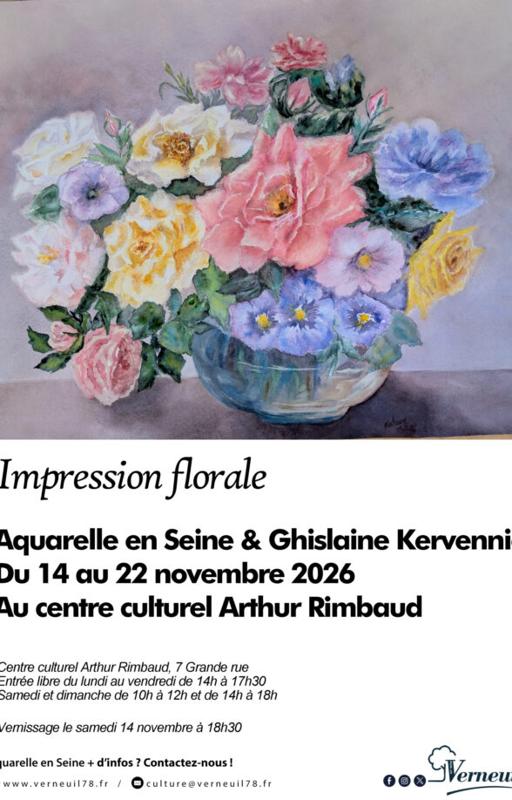 Exposition Association Aquarelle en Seine : Impression florale