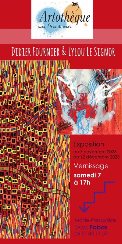 Exposition à l’Artothèque : Didier Fournier et Lylou Le Signor