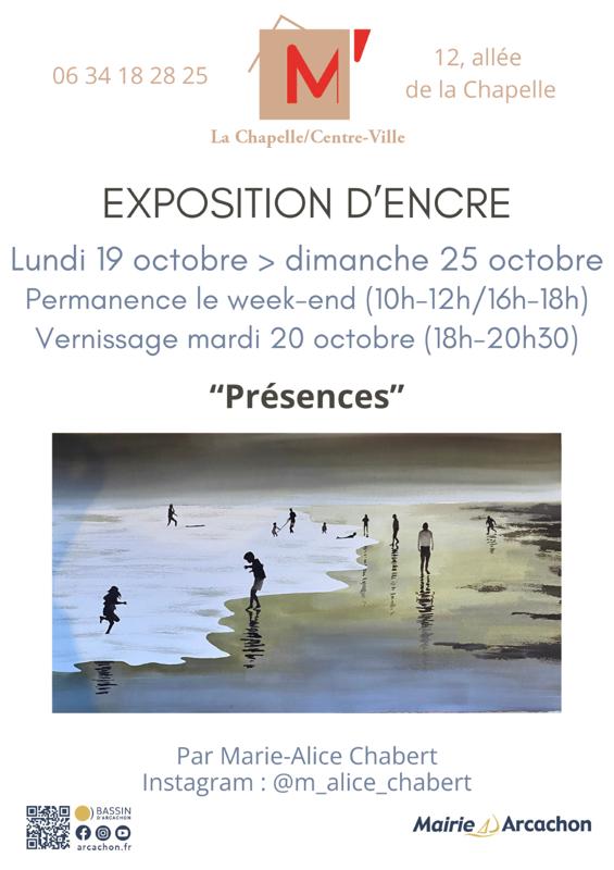 Exposition d'encre par Marie Alice Chabert - m' la Chapelle / Centre-Ville
