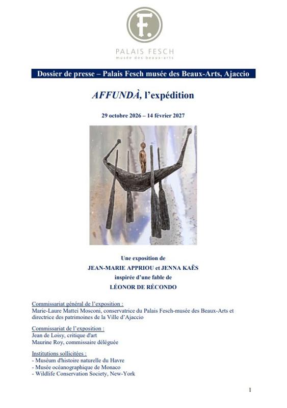 Exposition de Jean-Marie Appriou et Jenna Kaës inspirée d’une fable de Léonor De Récondo : "Affundà l'expédition"