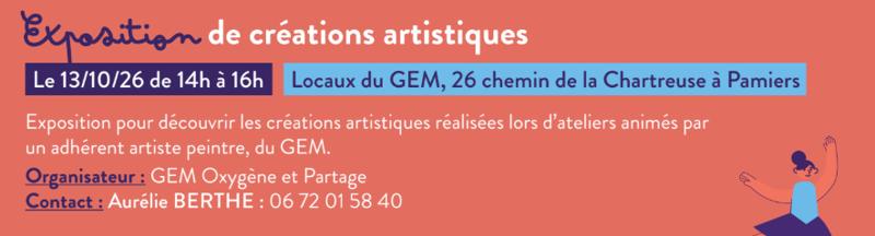 Exposition de créations artistiques
