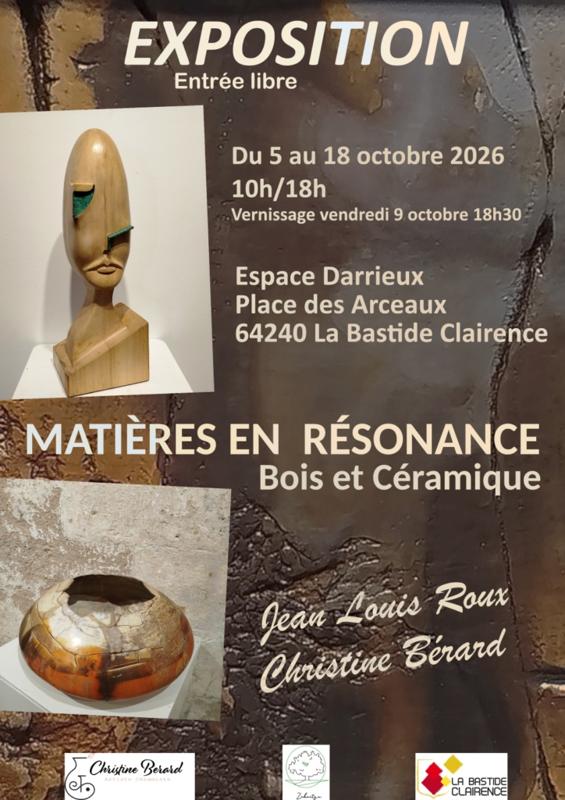 Exposition de sculpture et de céramique : « matière en résonance »