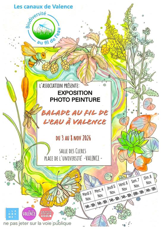Exposition photos et peintures : "Balade au fil de l'eau à Valence"